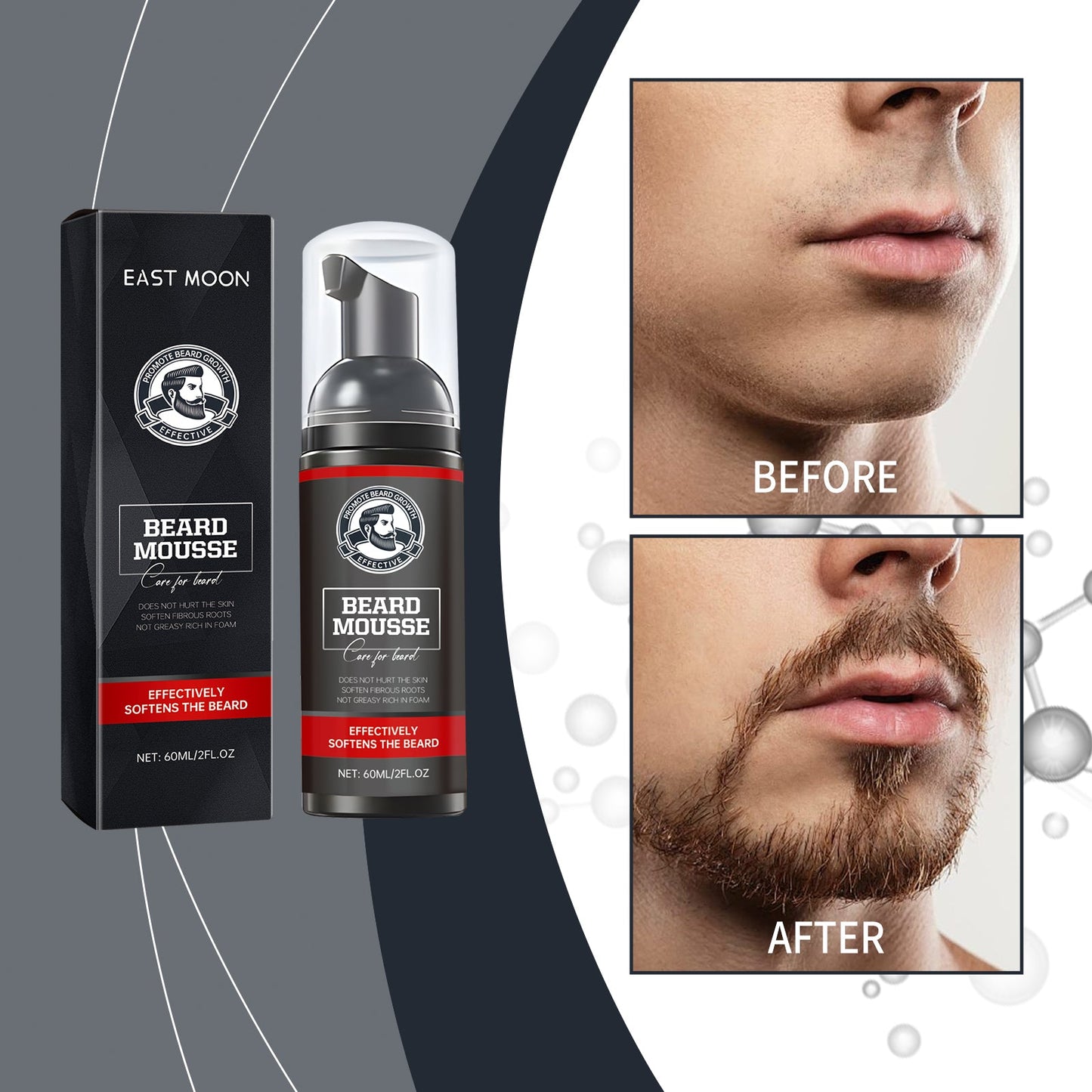 Premium Facial Hair Cleansing Mousse for Men