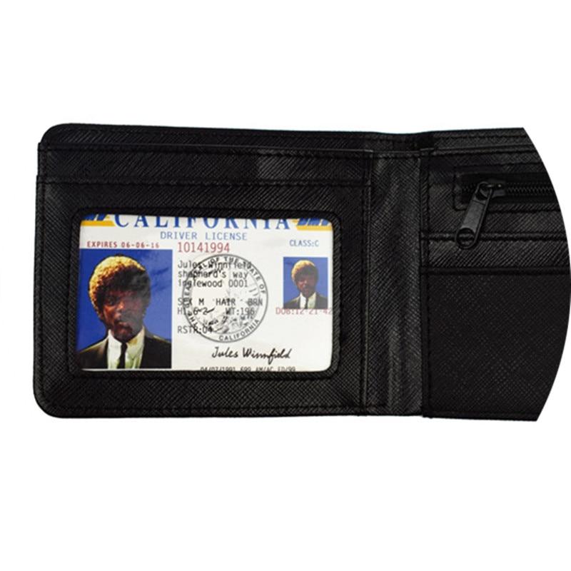 Pulp Fiction Jules Wallet with zipper Coin Pocket Bad Mother Letters Boys Wallet Card Holder Vintage Gift Purse - Korvel