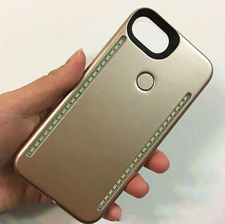 Light Up Duo Case for iPhone X SE 6 7 8 Plus Selfie Luminous Cover with Retail Package - Korvel