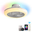 18" Smart LED Bladeless Ceiling Fan with Remote Control