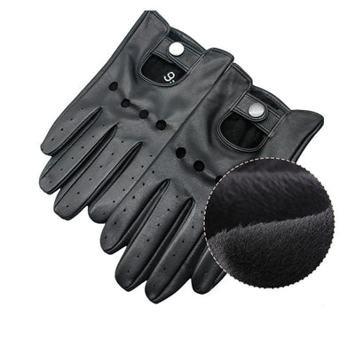 Men's leather gloves anti slip sports driving and outdoor cycling leather gloves - Korvel