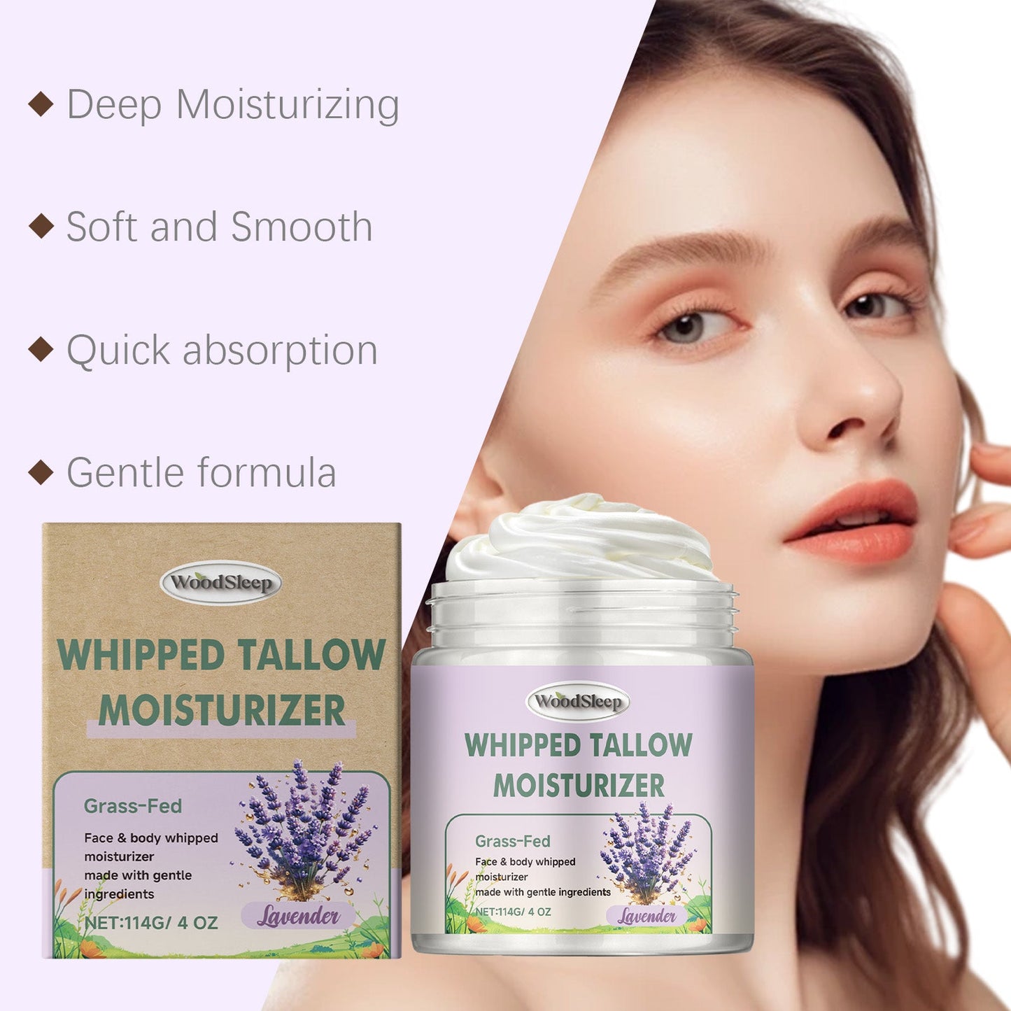 Lavender Grass Fed Tallow Moisturizer