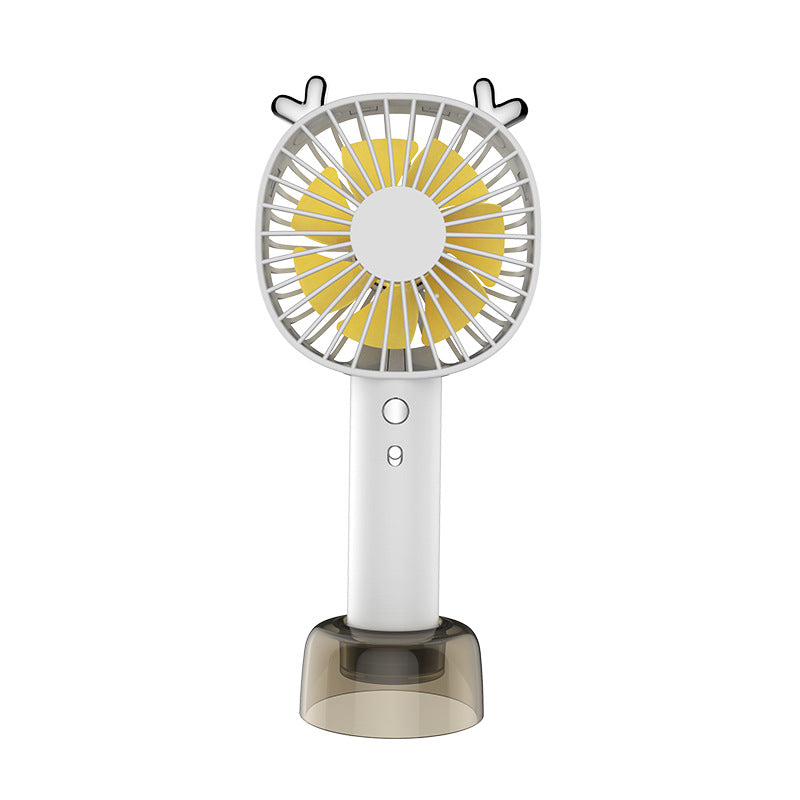 Cute Handheld Mini Fan Desktop Small Fan USB Charging Easy To Carry Fan Mute Small Fan - Korvel