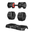Adjustable Dumbbell Set for Men and Women, 10 in 1, Free Black Dumbbell Rotating Handle for Quick Adjustment (10 gears/55 pounds - Korvel