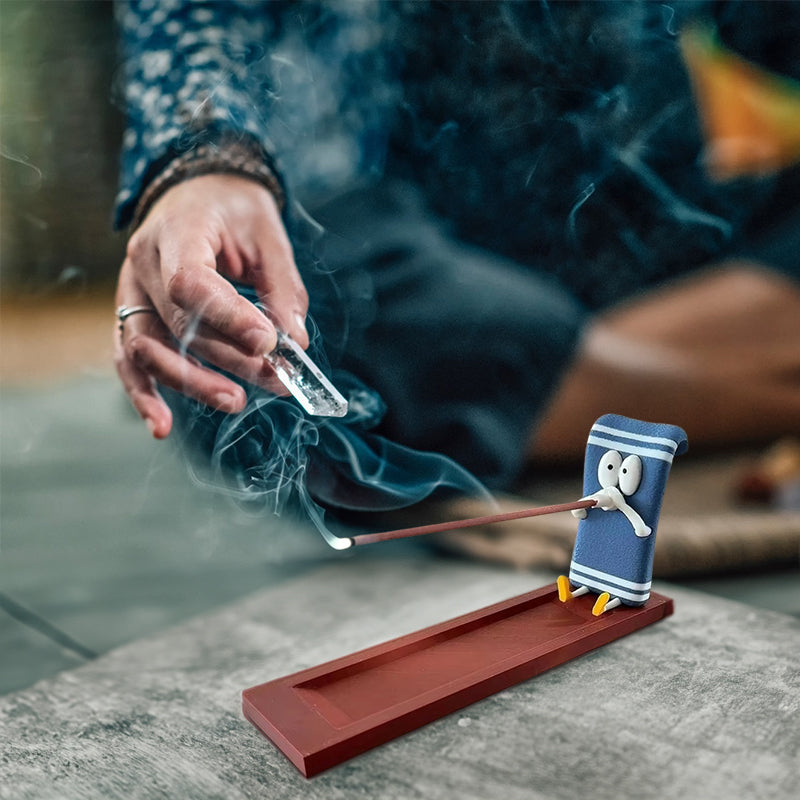 Towelie Servietsky Incense Stick Holder, realistic handmade crafts, home decor, ideal for meditation and yoga. - Korvel
