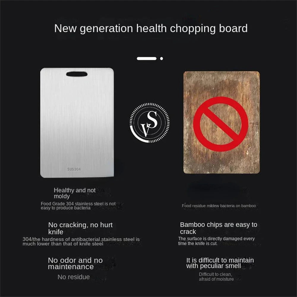 304 Stainless Steel Double-Sided Cutting Board