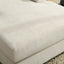 39.7" Oversized Chaise Lounger Modern Style Sofa Couch ,with Pillows, Charge Station & Cup Holders, Chenille Fabric, Cream - Korvel