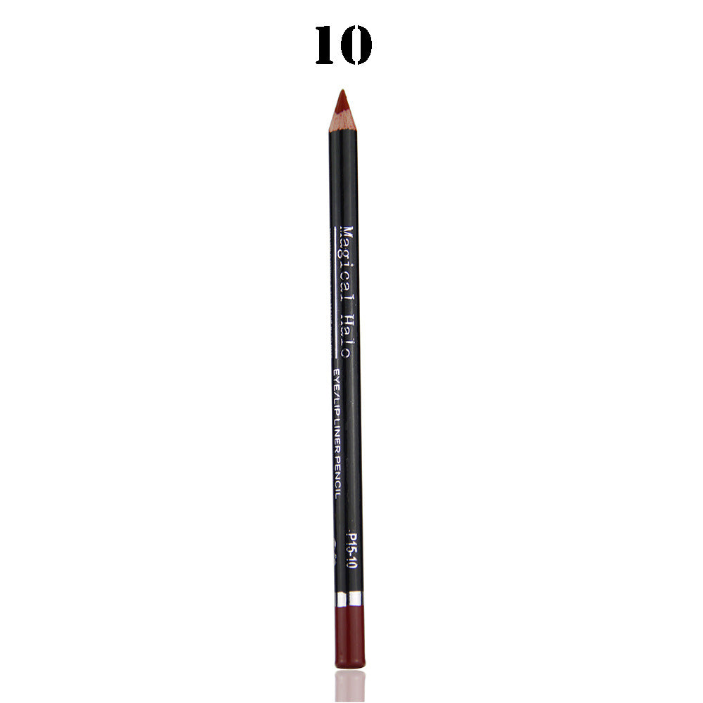 Makeup MH12 Color Mixed Waterproof Lip Liner Lip Nude Lip Pencil Lipstick Pen Set of 12 - Korvel