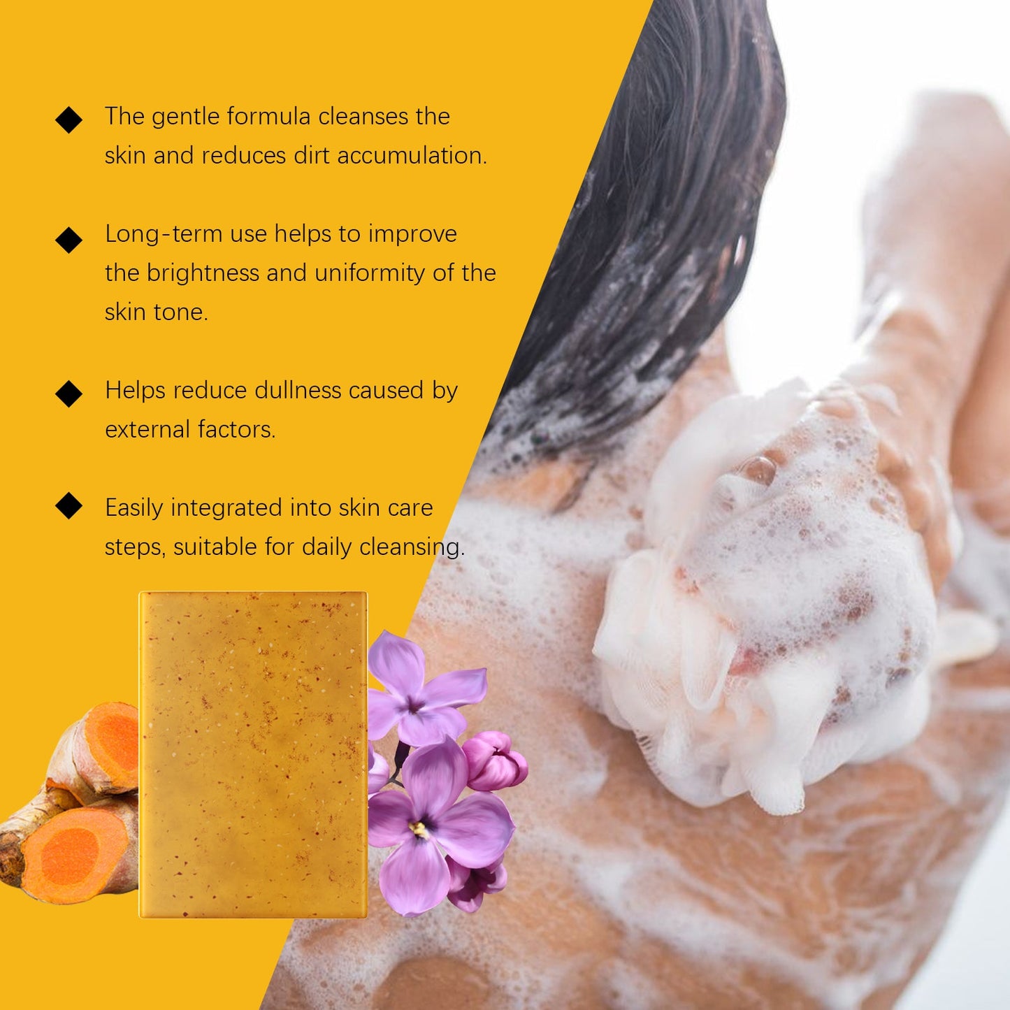 Turmeric Clove Essential Oil Bar Soap for Gentle Cleansing