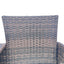 Ensemble de meubles de conversation en osier pour patio avec coussins amovibles