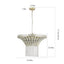 (Same as W1340120181/L5021) 8-Light 23.6" Wide Crystal Waterfall Chandelier (Bulb Not Included) - Korvel