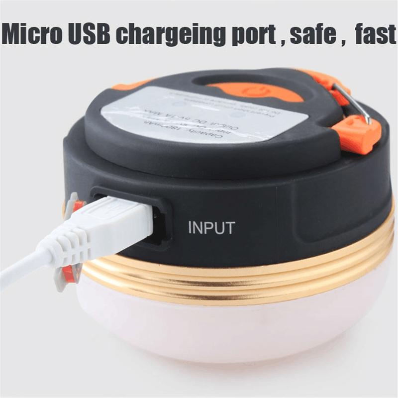 Mini Portable Camping Lights 3W LED Waterproof Tents Lamp Night Hanging lamp USB Rechargeable - Korvel