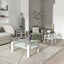 Set of 2 Modern Tempered Glass Coffee Tables