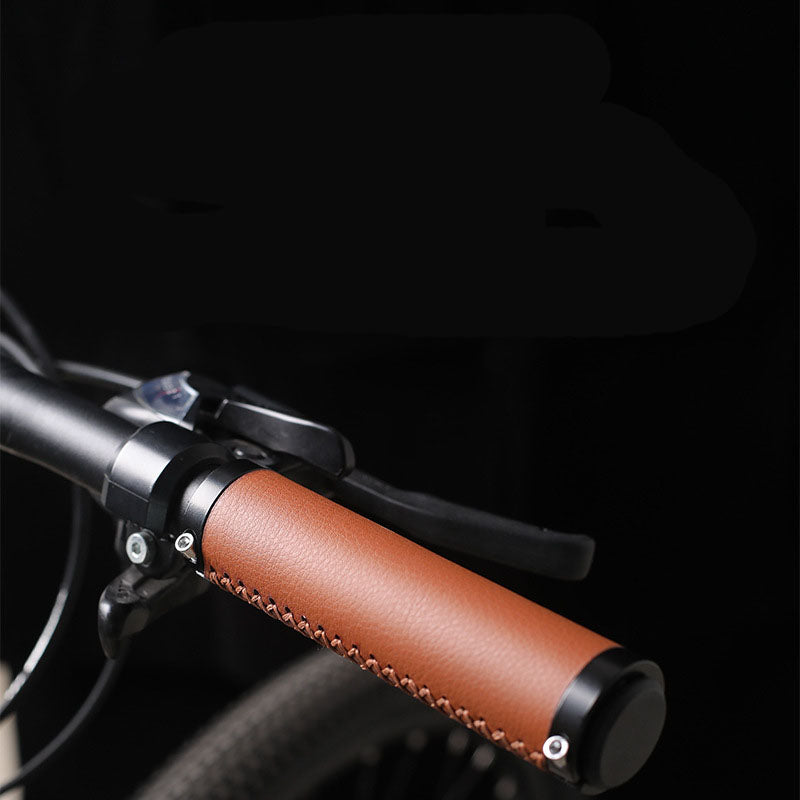 Mountain Bike Handlebar Sleeve Fiber Leather Surface Lock Shock-Absorbing Non-Slip Vice Handle Handlebar Grip Riding Accessories - Korvel