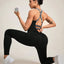 Crisscross Back Sleeveless Active Jumpsuit - Korvel