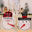 Calendrier de l'Avent en Bois avec Design de Bonhomme de Neige