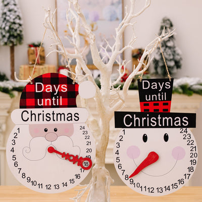 Wooden Advent Calendar with Snowman Design