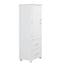 Tall bathroom storage cabinet with two drawers and adjustable shelves for independent storage - Korvel