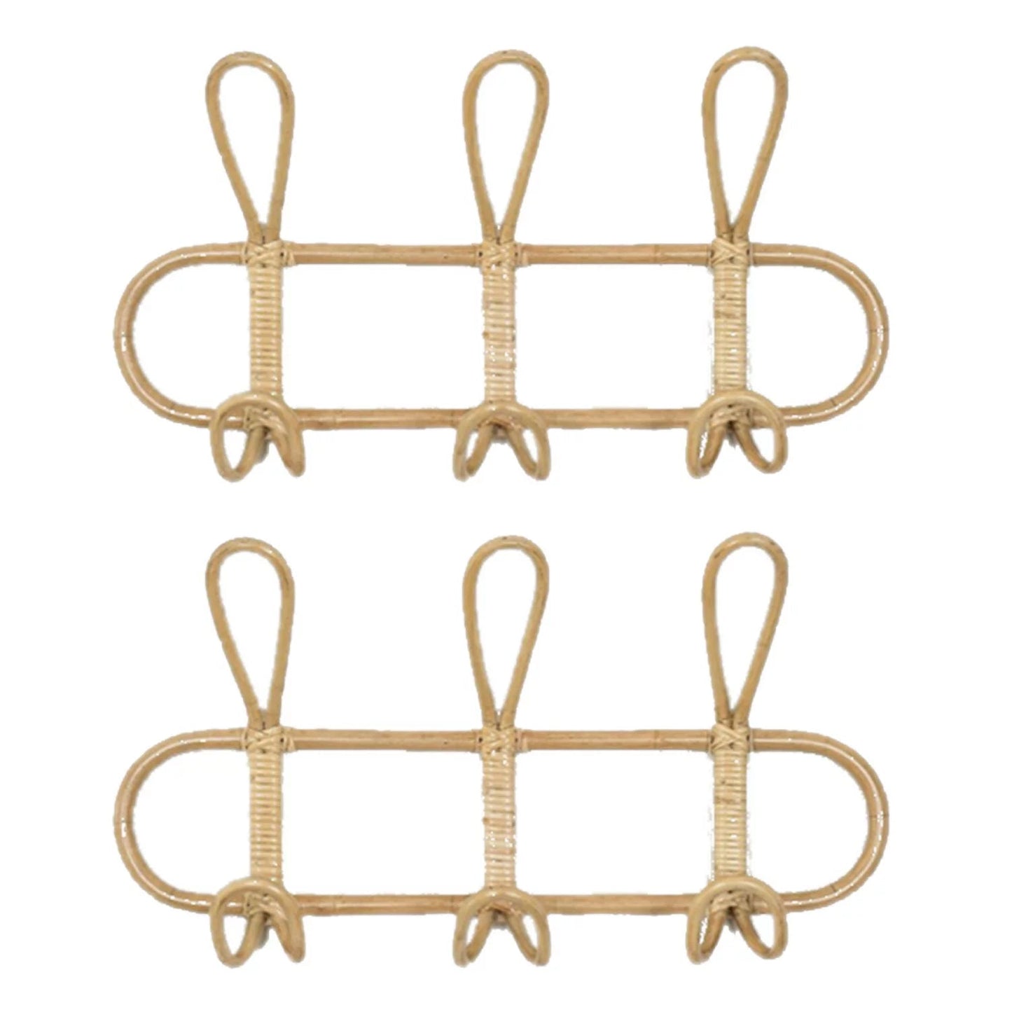 Kids Room Decor Hanger Rattan Wall Hooks Kids Garments Organizer Rack Clothes Hat Hanging Hook Rattan Hanger - Korvel