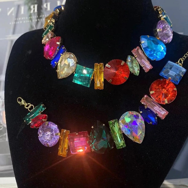Luxury Rhinestone Irregular Necklace for Women