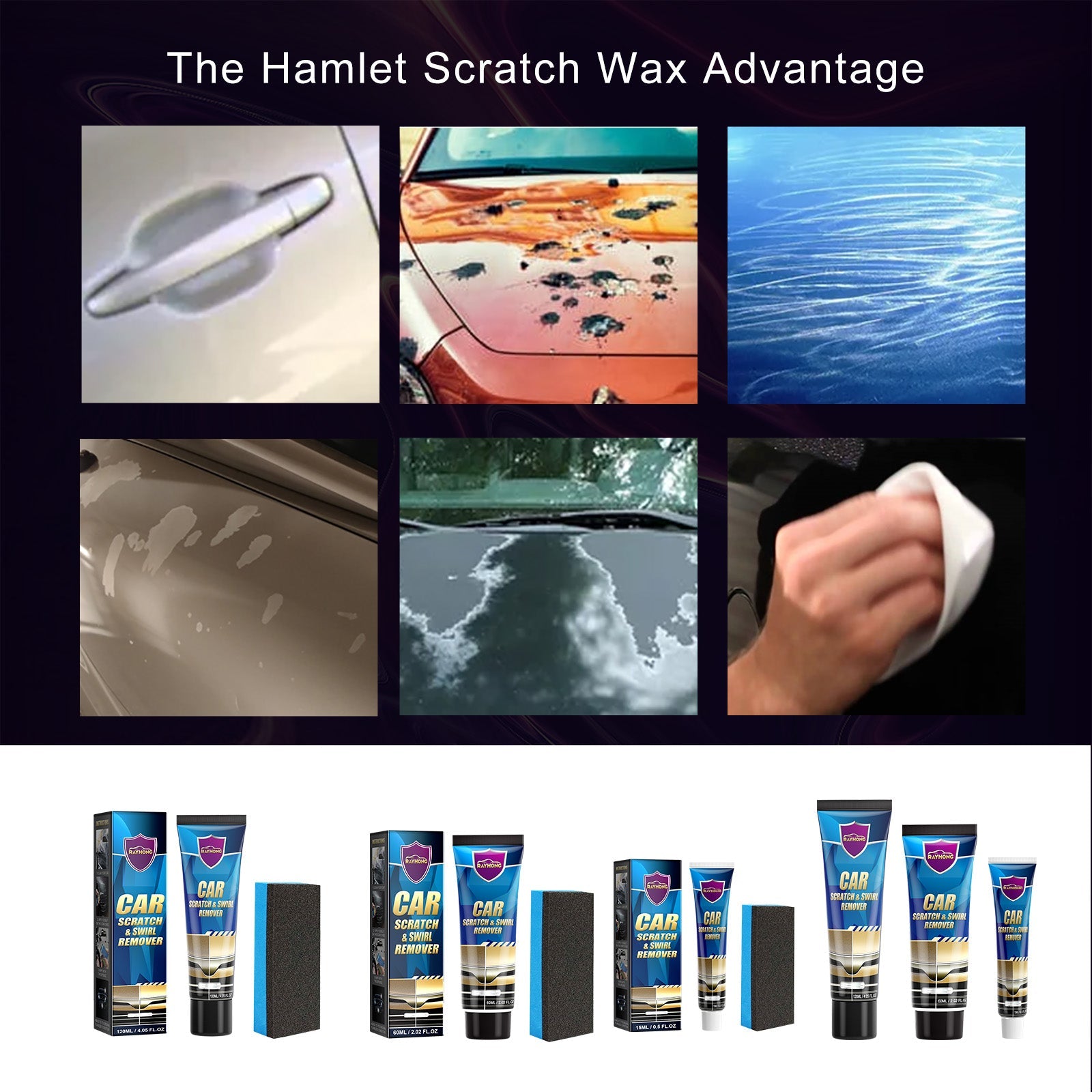 Car Scratch Repair Cream, Car Maintenance Refurbishment Paint Scratches Scratches Polishing Paint Repair Paste - Korvel