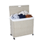 Premium Laundry Hamper with Lid and Wheels - 160L Grey