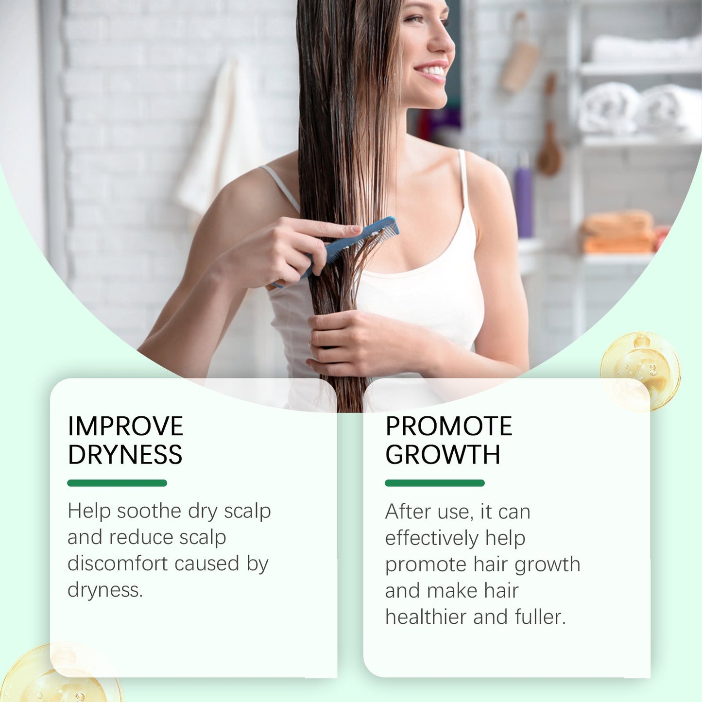 Aceite Herbal para el Cuidado del Cabello para Nutrir e Hidratación