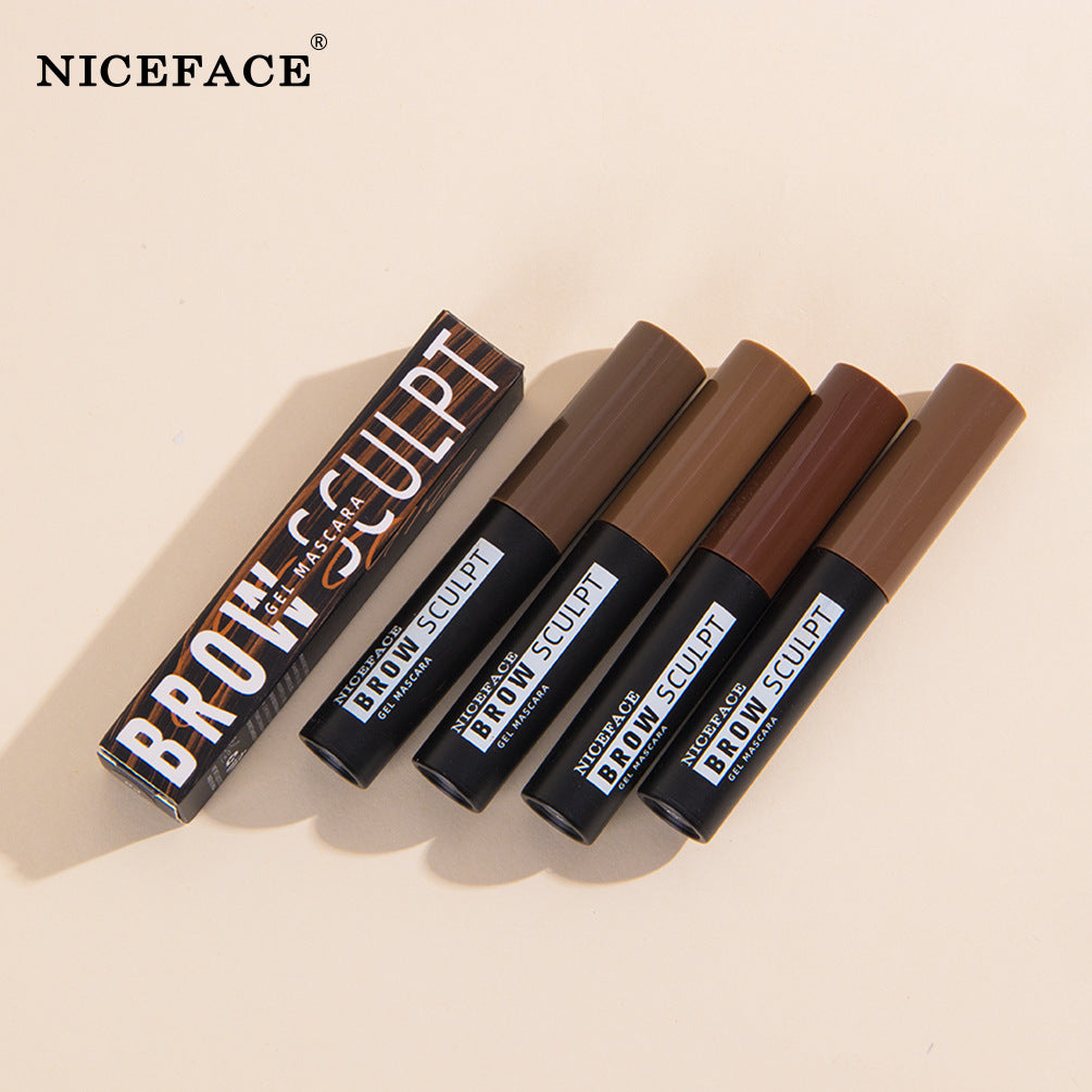 NICEFACE New 4 Color Eyebrow Dyeing Cream Slim Brush Head Waterproof/Anti-Sweat Eyebrow Dyeing Liquid Long Lasting Makeup Without Smudging - Korvel