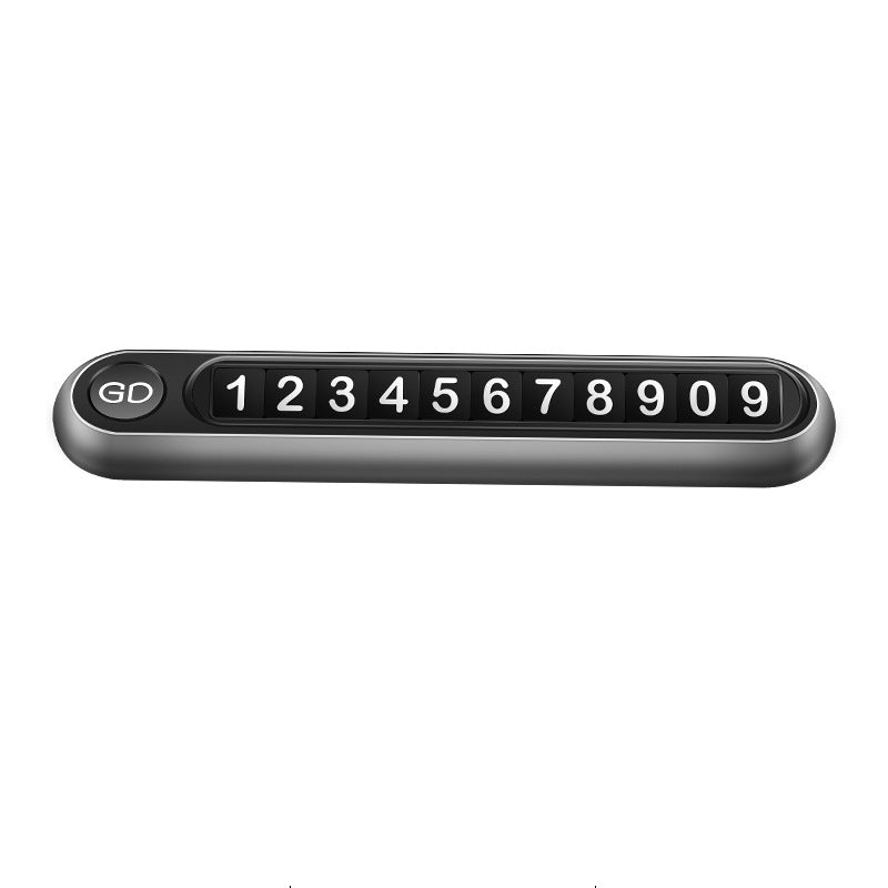 Parking Plate Button-Type Parking Number Plate Aluminum Alloy Temporary Parking Card Original Gift Moving License Plate - Korvel