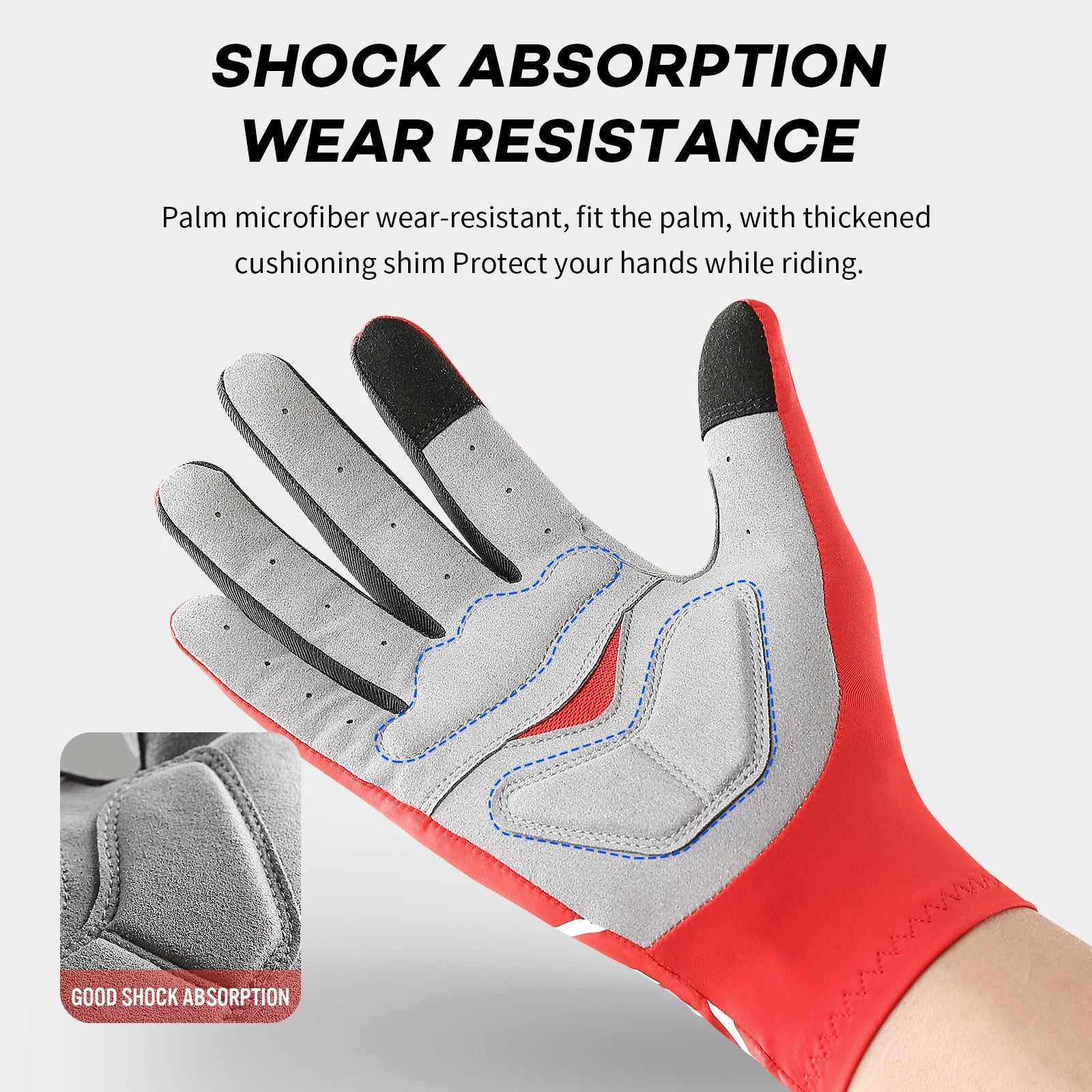Outdoor mountain bike riding gloves shock-absorbing and anti-skid bike gloves - Korvel