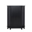 Black Bathroom Cabinet Triangle Corner Storage Cabinet with Adjustable Shelf Modern Style MDF Board - Korvel