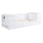 Twin Size Daybed with Storage Arms  Trundle and Charging Station White - Korvel