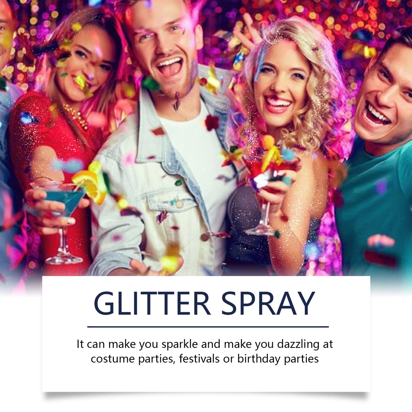 Body Glitter Spray, Facial Collarbone Hair Highlighter Spray To Brighten Glitter Ball Festive Carniva - Korvel