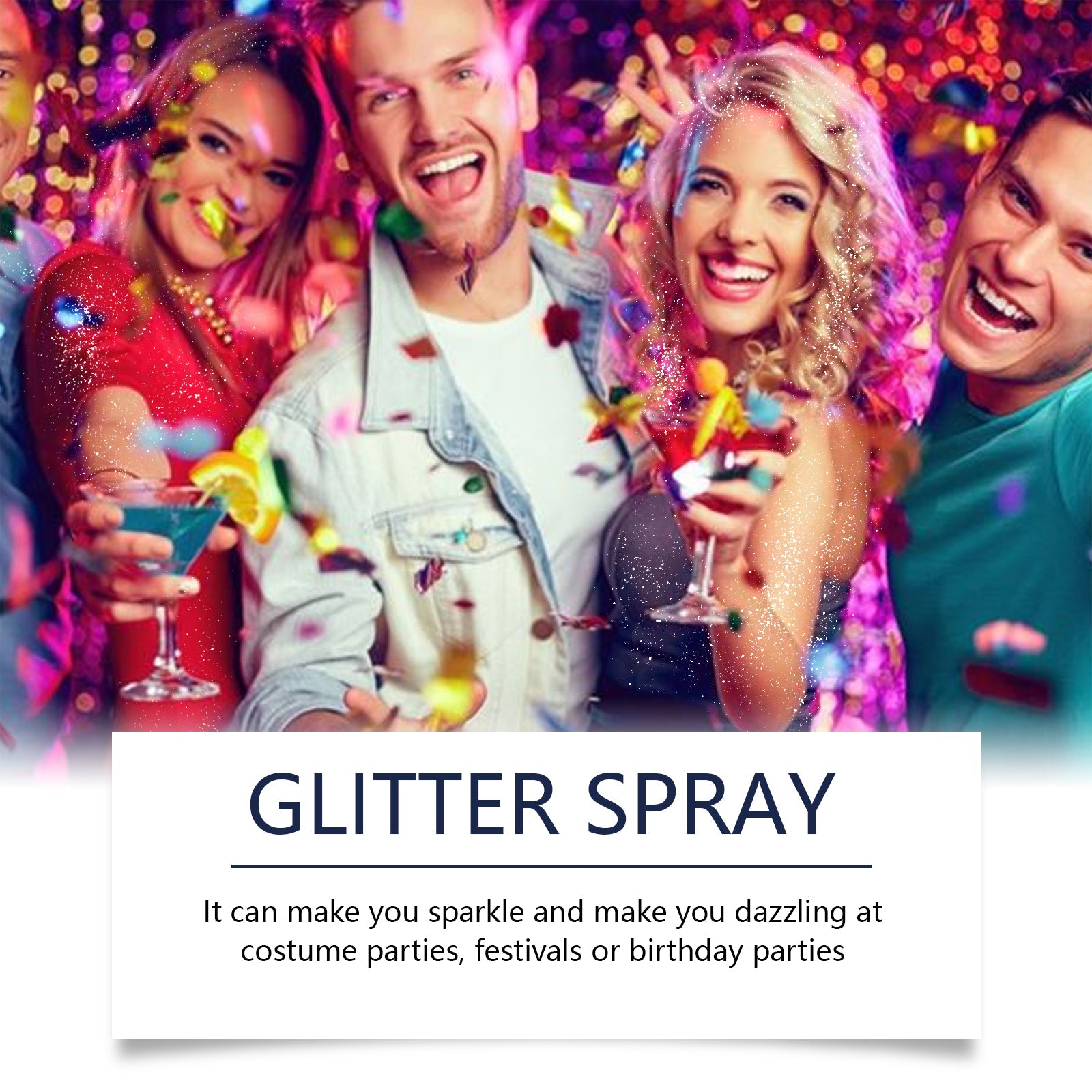 Body Glitter Spray, Facial Collarbone Hair Highlighter Spray To Brighten Glitter Ball Festive Carniva - Korvel