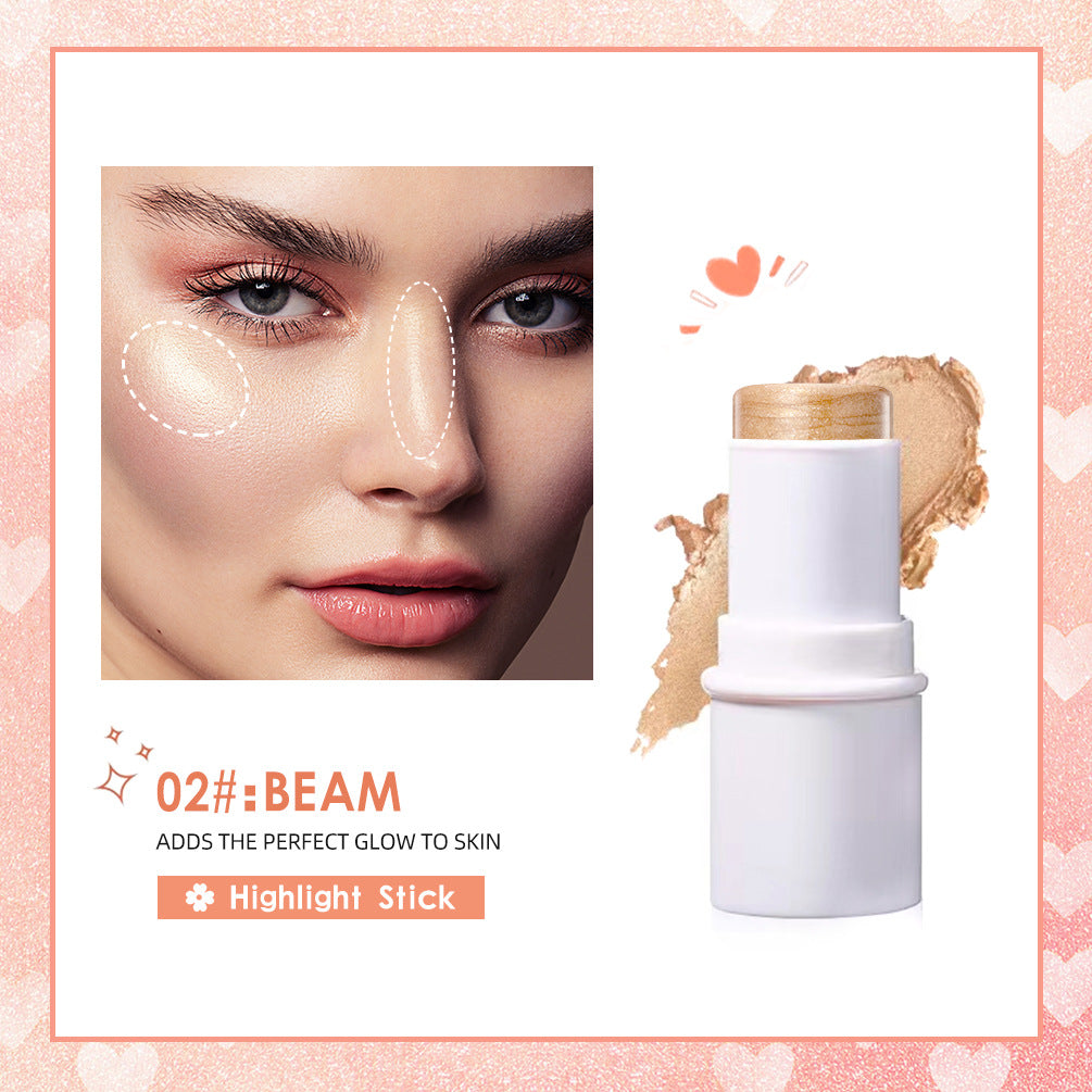 QIBEST Barra de Maquillaje Multifuncional - Iluminador, Rubor y Contorno