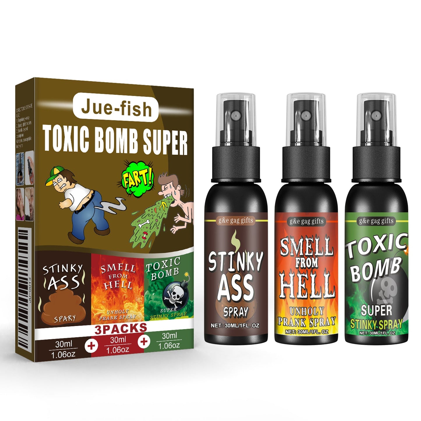 Fart Spray, April Fool's Day Pooper Toy Spoof Stink Entertainment Poop Hell Bomb Smell - Korvel