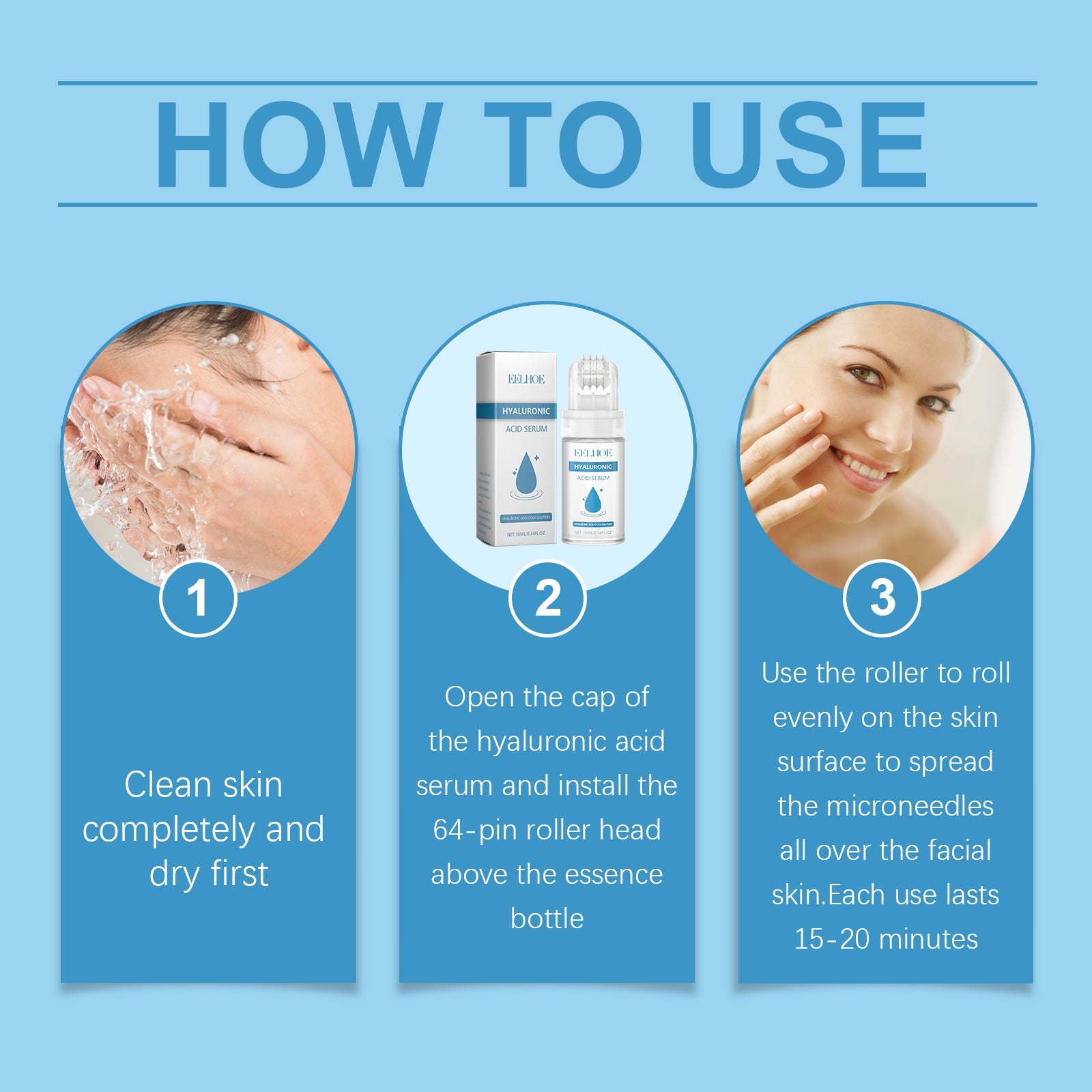 Hyaluronic Acid Roller Essence Hyaluronic Acid Hydrating Collagen Delicate Firming Skin - Korvel