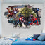 Marvel League of Legends Captain America Iron Man Batman Hulk Boy Bedroom Living Room Decoration Self Adhesive Wall - Korvel