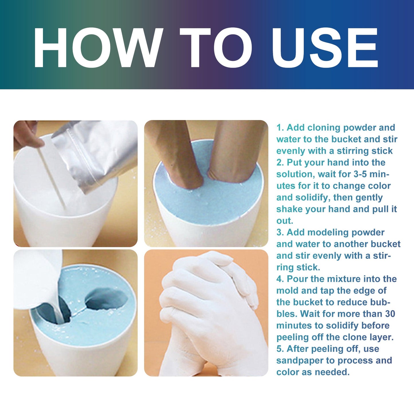 DOWMOO Keepsake Hands Casting Kit - Create Lasting Memories
