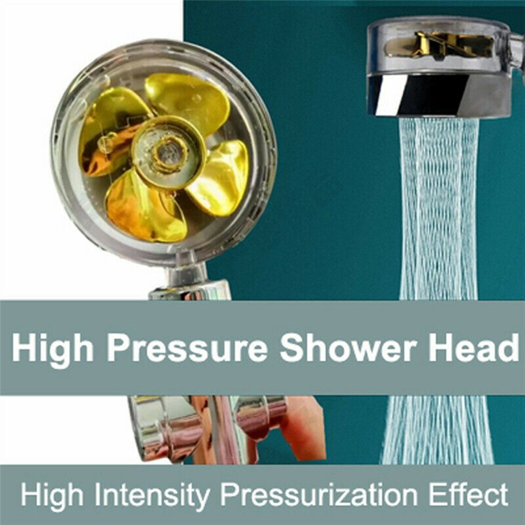 Onder Druk Douchekop Shower Nozzle Water-saving Flow 360 Rotating High-pressure Nozzle With Small Fan - Korvel