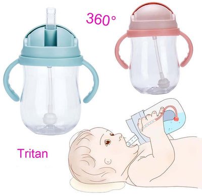 Silica Gel Feeding Kids Toddler Newborn Baby Drink Cups Water Bottles Kids Drinking Sippy A Cup with Straw Copo Infantil Drinker - Korvel