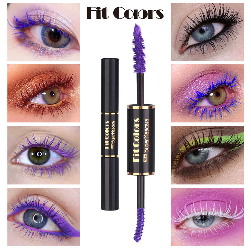 Fit Colors Double-Head Color Mascara Thick Curling Waterproof Not Smudged Multi-White Eyebrow Mascara - Korvel