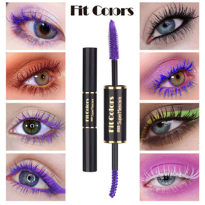 Fit Colors Double-Head Color Mascara Thick Curling Waterproof Not Smudged Multi-White Eyebrow Mascara - Korvel