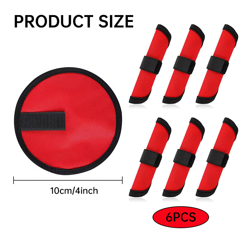 6 - piece set of 5.9 - inch lure wraps. Doubles as covers, gloves, hook protectors. Keeps anglers safe while fishing. - Korvel