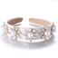 Retro Baroque Large Pearl Flower Set with Colorful Diamonds Fashion Hair Hoop - Korvel