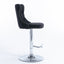 25-33 Inch, Modern Upholstered Chrome base Bar Stools with Back Comfortable Tufted for Home Pub and Kitchen Island（Black,Set of - Korvel
