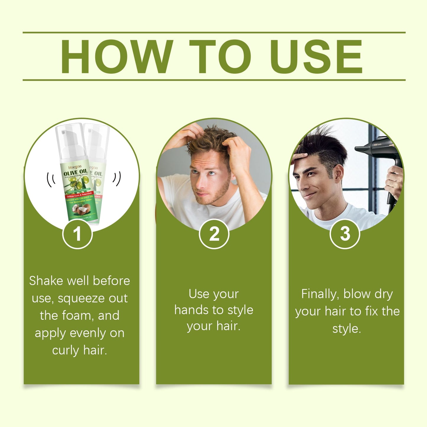 Hair Styling Foam Mousse Refreshing Oil Control Light Protection Volume Fluffy Long-Lasting Styling Dry Hair Mousse - Korvel