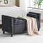 Storage Bench, 44.5-Inch Queen Velvet Button Bedside Bench, Entryway Living Room with Armrests, Nailhead Trim  Black - Korvel