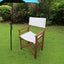 Premium Wooden Folding Chair Set - 2pcs in White Canvas