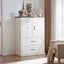 Commode 5 Tiroirs Élégante Ferme en Blanc